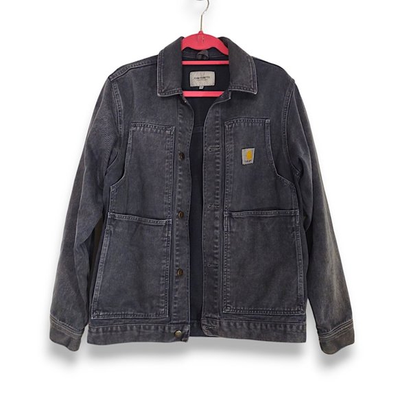 Carhartt WIP double front washed distressed oversized jean jacket Size XS unisex - Picture 9 of 11